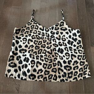Banana‎ Republic Silky Leopard Print Cami Fall Layer Sexy Feminine L